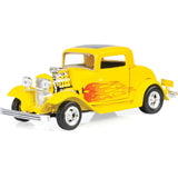 1:24 1932 Ford Coupe -- Yellow w/Flames -- MotorMax: Kult Klassics
