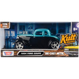 1:24 1934 Ford Coupe -- Black / Teal -- MotorMax: Kult Klassics