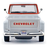 1:24 1955 Chevrolet 3100 Stepside -- White / Orange -- MotorMax: Kult Klassics