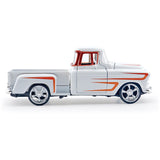 1:24 1955 Chevrolet 3100 Stepside -- White / Orange -- MotorMax: Kult Klassics