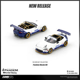 (Pre-Order) 1:64 Mazda MX-5 (ND) Miata PANDEM V1.0 -- White/Blue -- INNO64