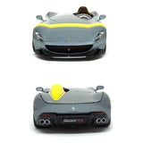 1:24 Ferrari Monza SP1 -- Silver Metallic with Yellow Stripes -- Bburago Race &