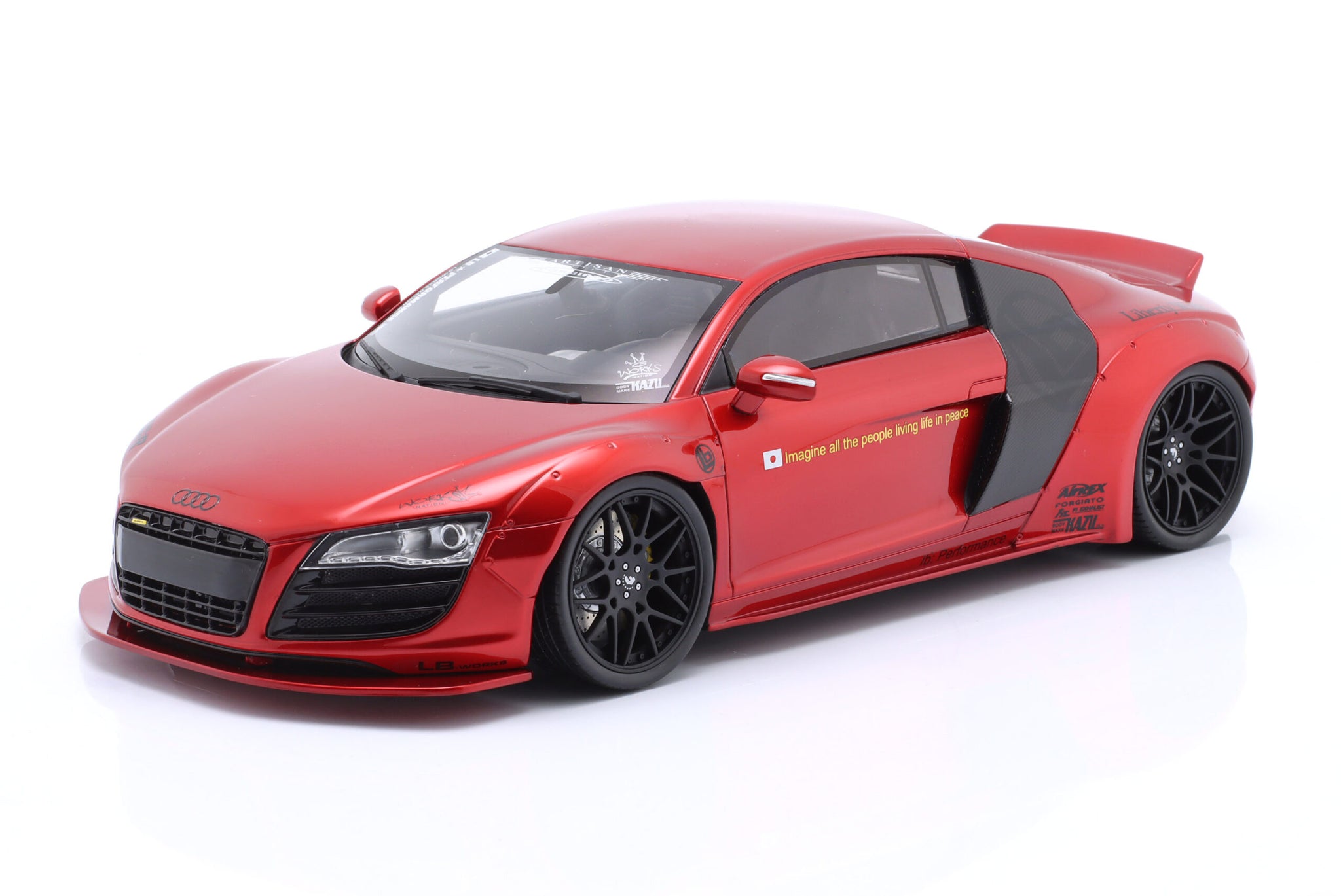 1:18 Audi R8 by LB-Works -- Candy Red -- GT Spirit
