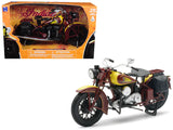 1:12 1934 Indian Sport Scout -- Yellow/Brown -- New Ray Motorbike