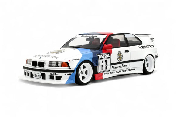 (Pre-Order) 1:18 BMW E36 M3 GTR Khyzyl Saleem -- #11 White/Blue/Red -- Ottomobile