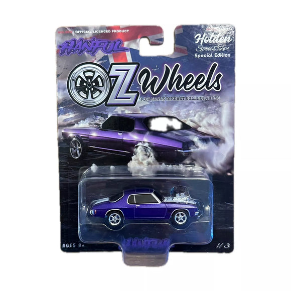 1:64 HANFUL - Purple -- Holden HQ Monaro Burnout Car -- Oz Wheels