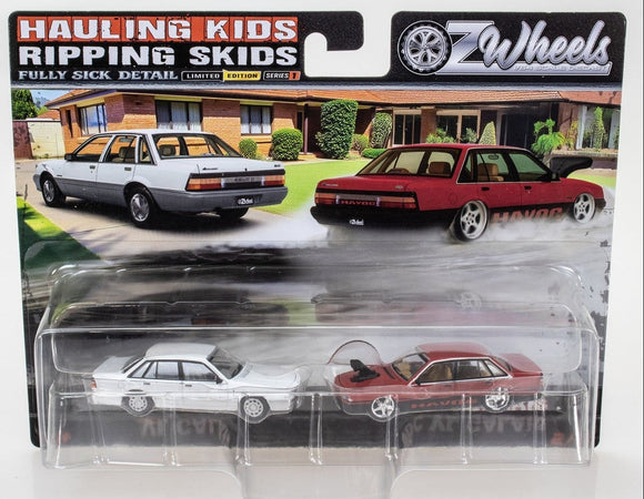 1:64 Holden VL Commodore -- Hauling Kids & Ripping Skids -- Oz Wheels FSD