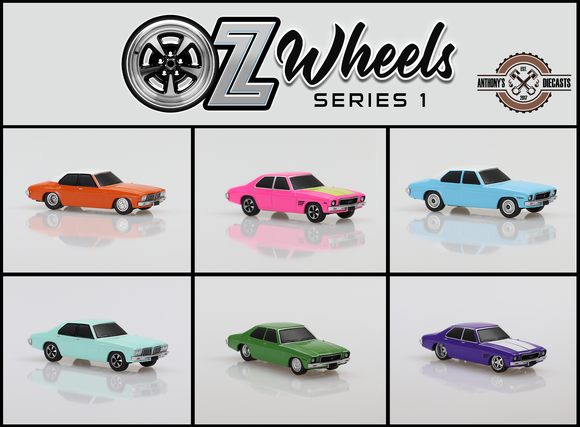1:64 Holden HQ Kingswood/GTS/Statesman -- Set of 6 -- Oz Wheels Series 1