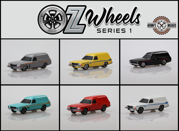 1:64 Holden Sandman Panel Van -- Set of 6 -- Oz Wheels Series 1
