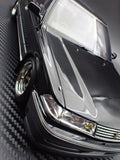 (Pre-Order) 1:18 Toyota Mark Ⅱ 2.5 Grande Limited (JZX81) -- Black/Gun Metallic -- Ignition Model IG3859
