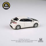 1:64 Honda Civic Type R (FN2 Euro) -- White w/Carbon Hood -- PARA64