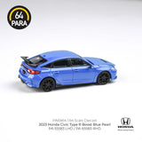 1:64 Honda Civic 2023 Type R FL5 -- Boost Blue Pearl -- PARA64