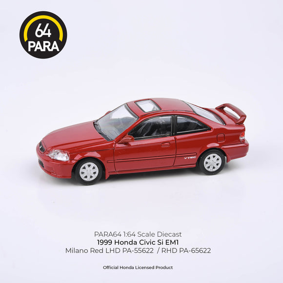 1:64 Honda Civic Si 1999 -- Milano Red -- PARA64