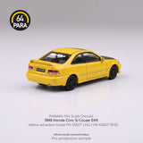 (Pre-Order) 1:64 1999 Honda Civic Coupe EM1 -- SPOON Yellow w/Carbon Hood -- PARA64