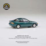 1:64 1995 Honda Civic Coupe EJ1 -- Paradise Blue Green -- PARA64