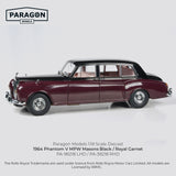 1:18 Rolls Royce Phantom V -- Masons Black / Royal Garnet -- Paragon Models
