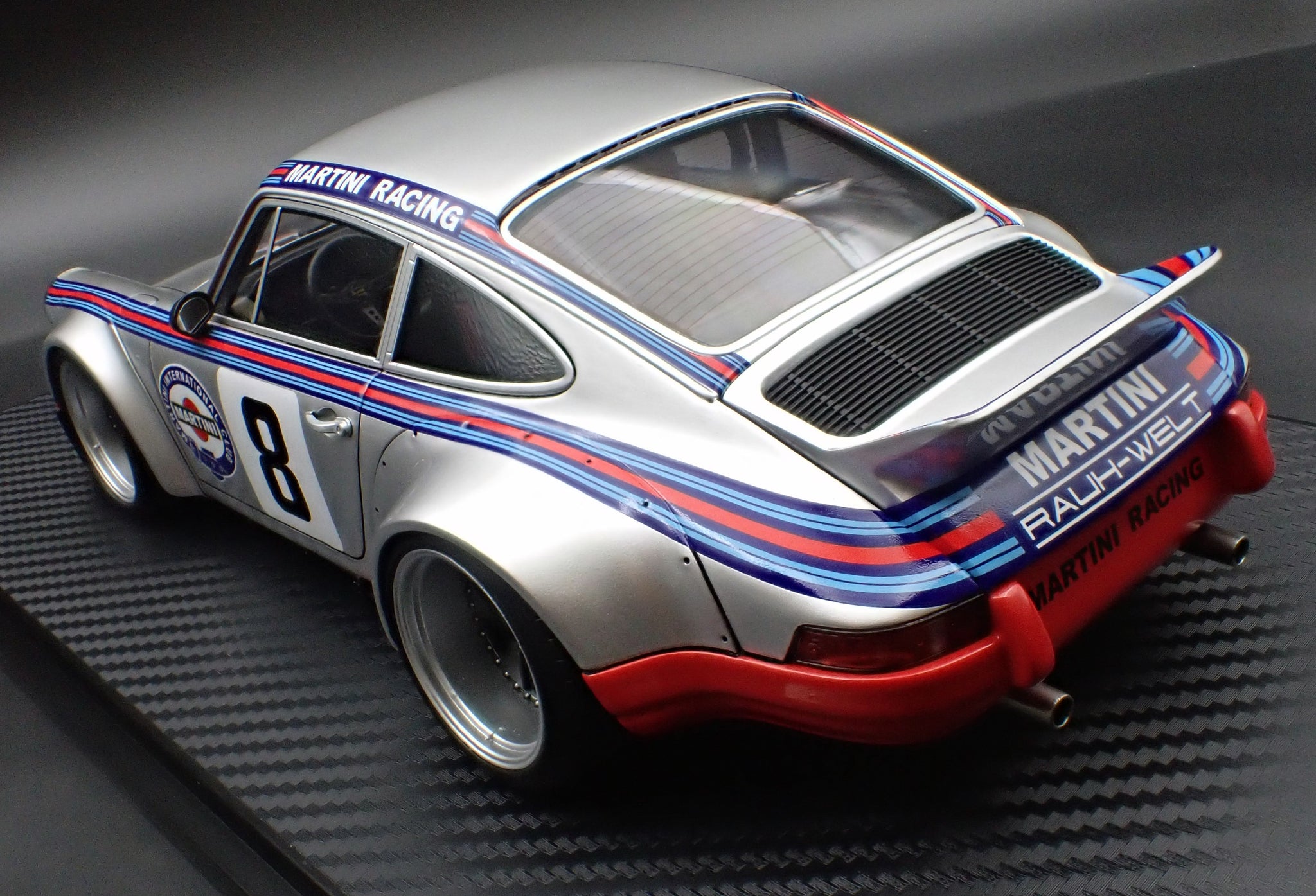 Pre-Order) 1:18 RWB Backdate -- #8 Martini Silver / Orange -- Ignitio