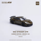 1:64 Porsche 991 (992) Stinger GTR Carbon Edition -- Carbon Brown -- Pop Race