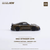 1:64 Porsche 991 (992) Stinger GTR Carbon Edition -- Carbon Brown -- Pop Race