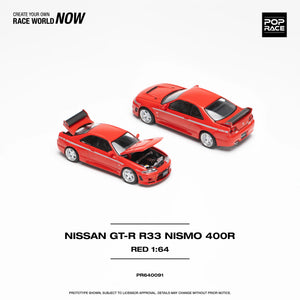 1:64 Nissan Skyline R33 GT-R NISMO 400R -- Red -- Pop Race