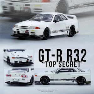 Pre-Order) 1:64 Nissan Skyline GT-R VR32 TOP SECRET -- White -- INNO6