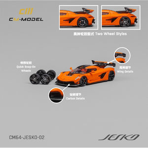 (Pre-Order) 1:64 Koenigsegg Jesko Attack -- Orange -- CM-Model