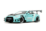 1:18 Nissan GT-R R35 Liberty Walk -- Turquoise/White -- JADA: Pink Slips