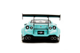 1:18 Nissan GT-R R35 Liberty Walk -- Turquoise/White -- JADA: Pink Slips