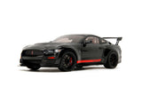 1:18 2022 Shelby GT500 Mustang (Code Red) - Black w/Red Stripes - JADA Pink Slip