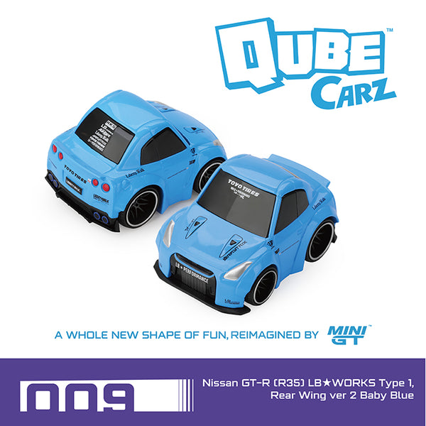 Pre-Order) 1:64 Nissan GT-R R35 LB-WORKS Type 1 -- Baby Blue -- QubeC