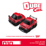 1:64 Nissan LB-ER34 Super Silhouette Skyline -- Red/Black -- QubeCarz x Mini GT