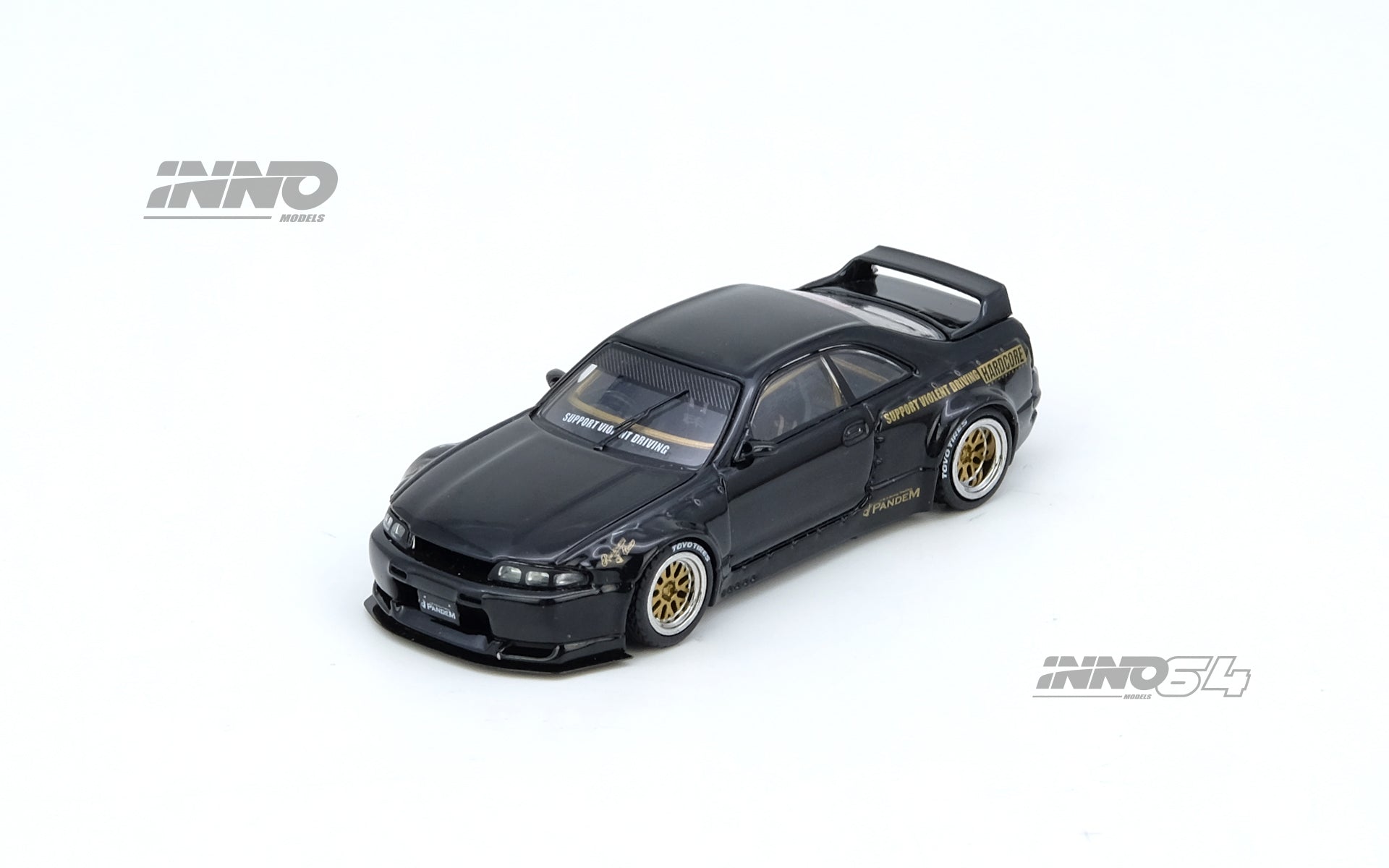 1:64 Nissan Skyline GT-R (R33) Pandem Rocket Bunny -- Black -- INNO64