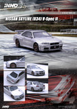 (Pre-Order) 1:64 Nissan Skyline GT-R (R34) V-Spec II -- Silver -- INNO64