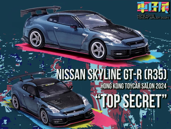 1:64 Nissan GT-R (R35) TOP SECRET -- Stealth Grey Hong Kong Expo -- INNO64