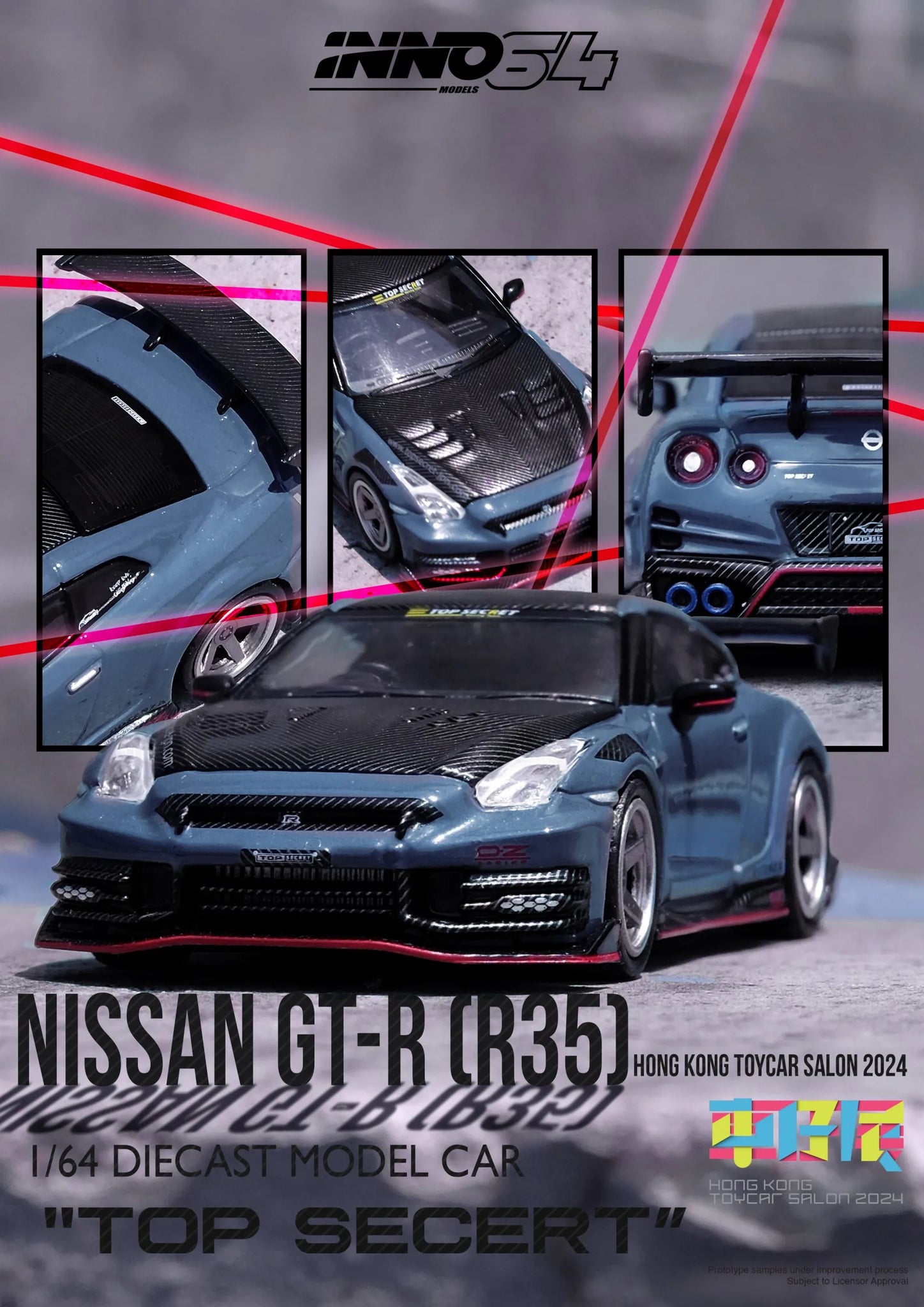 1:64 Nissan GT-R (R35) TOP SECRET -- Stealth Grey Hong Kong Expo -- IN 1:64 Nissan GT-R (R35) TOP SECRET -- Stealth Grey Hong Kong Expo -- IN