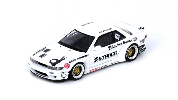 1:64 Nissan Silvia S13 V2 Pandem Rocket Bunny -- White -- INNO64
