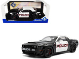1:18 Dodge Challenger Demon 2023 -- "Police" Black/White -- Solido