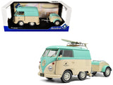 1:18 Volkswagen Shorty "Kool Kombi" -- Mint Green/Ivory White -- Solido