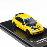 1:64 Honda Civic (EK9) Type R Customised -- SPOON Yellow -- Motorhelix M65013