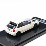 1:64 Honda Civic (EK9) Type R Customised -- SPOON White -- Motorhelix M65014