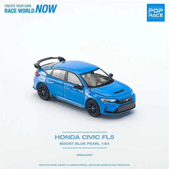 1:64 Honda Civic (FL5) Type R -- Boost Blue Pearl -- Pop Race