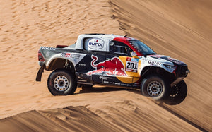 (Pre-Order) 1:43 2022 Dakar Rally Winner -- #210 Red Bull Toyota Hilux -- Spark
