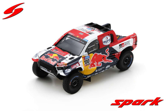 (Pre-Order) 1:43 2023 Dakar Rally Winner -- #200 Red Bull Toyota Hilux -- Spark