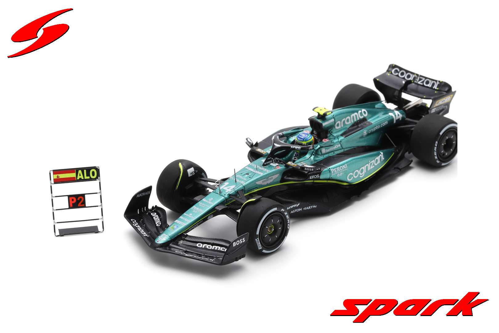 Minichamps 1:43 F. Alonso Aston Martin AMR23 #14 100. F1 Carrière Minichamps 1:43 F. Alonso Aston Martin AMR23 #14 100. F1 Carrière
