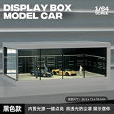1:64 Diorama – Black Parking Space w/Light Box Miniature Scene -- SCJ 423-C