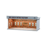 1:64 Diorama – Red Brick Retro Factory Miniature Scene -- SCJ 82026C