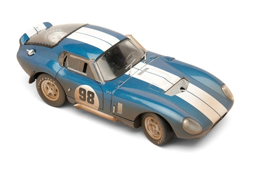 1:18 Shelby Cobra Daytona Coupe -- #98 Blue/White (Dirty Version) -- Shelby Collectibles