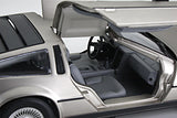1:18 1981 DeLorean DMC 12 Coupe -- Stainless Steel -- Sunstar