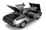1:18 1981 DeLorean DMC 12 Coupe -- Stainless Steel -- Sunstar