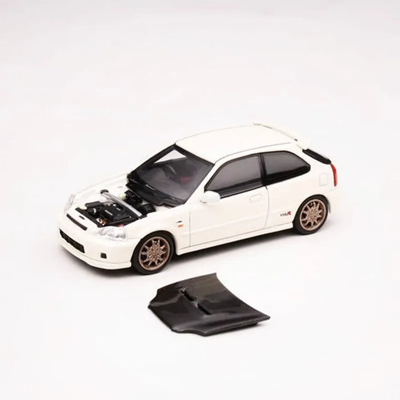 1:64 Honda Civic (EK9) Type R Mugen -- Championship White -- Motorhelix M65011